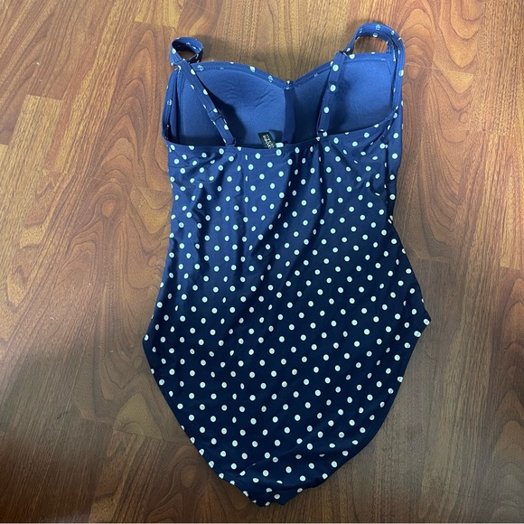 Bond-Eye Australia Slimming Polka-Dot Swimsuit US Size 10 Blue and White - Picture 6 of 10